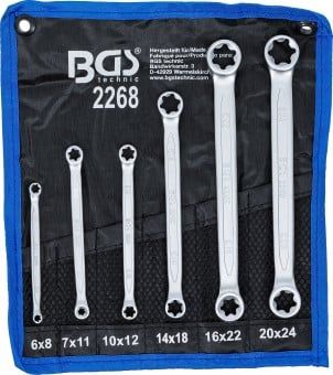 Double Ring Spanner Set 6-piece Double Ring Spanners for E-Type Screws (ex