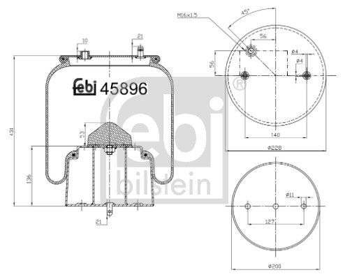 Bellow, air suspension Scania 1 726 246