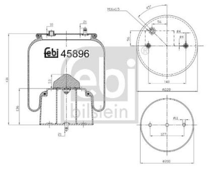 Bellow, air suspension Scania 1 726 246