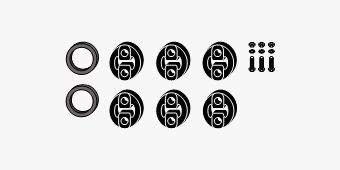 Mounting Kit, exhaust system Mazda 6 MPS