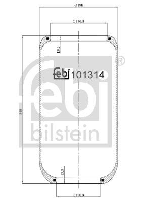 Bellow, air suspension Volvo Lkw 8147142