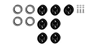 Mounting Kit, exhaust system TOYOTA COROLLA