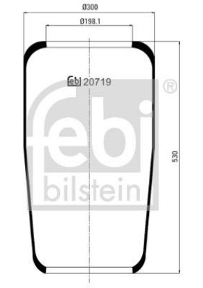 Bellow, air suspension DAF 0818 225