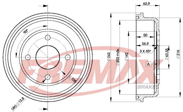 Brake Drum MONDEO II (BAP)