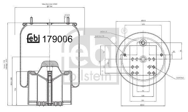 Bellow, air suspension Bergische Achsen 05.429.43.51.0 S