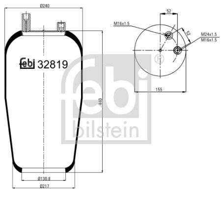 Bellow, air suspension Mercedes-Benz LKW 942 328 05 01