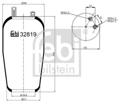 Bellow, air suspension Mercedes-Benz LKW 942 328 05 01