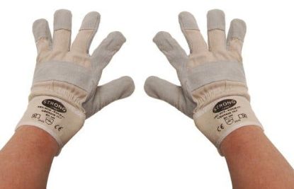 Protective Glove Work Gloves, lined, cowhidesplit leather