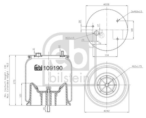 Bellow, air suspension DAF 1931 612