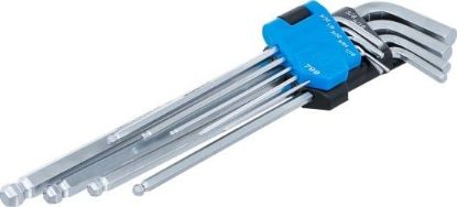 Angled Screwdriver Set 9-piece Internal Hexagon Key Set, in INCH, 1/16"-3