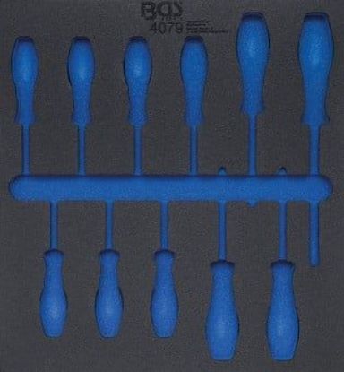 Pull-Out Compartment, drawer (tool trolley) 2/3 Tool Tray (408x378x32 mm), empty, for 11-piece