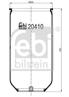 Bellow, air suspension M A N 81436010047