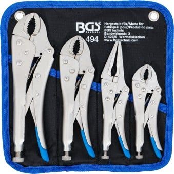 Locking Pliers Set 4-piece Grip Pliers Set