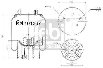Bellow, air suspension MERCEDES-ACHSEN 946 328 25 01