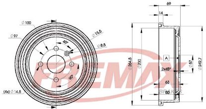 Brake Drum ASTRA H, ZAFIRA A (F75_)