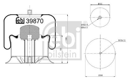 Bellow, air suspension Mercedes-Benz LKW 957 320 03 17