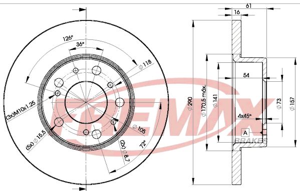 Brake Disc PSA - 4246.A0
