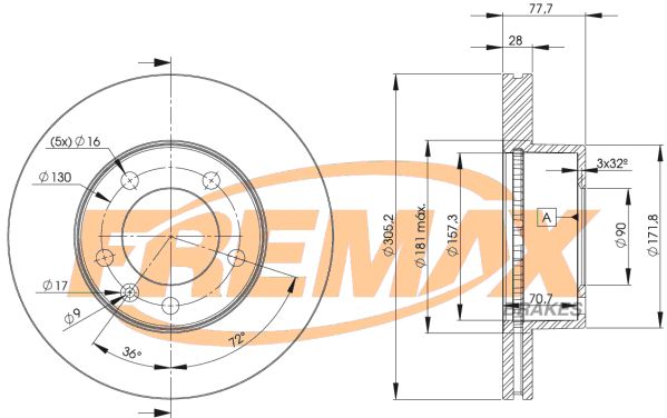 Brake Disc Renault, Opel, Nissan