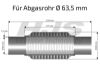 Flex Hose, exhaust system 64x270mm keevitatud otstega