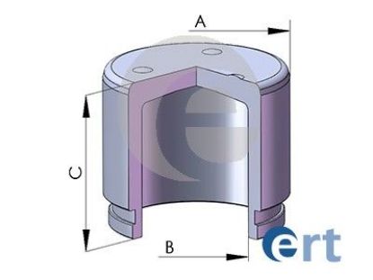 Piston, brake caliper