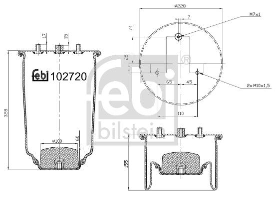 Bellow, air suspension Iveco 5 0004 2606