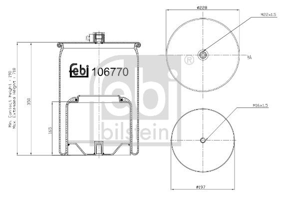 Bellow, air suspension Mercedes-Benz LKW 960 320 71 57