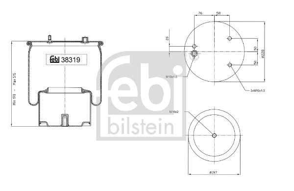 Bellow, air suspension DAF 1697 684