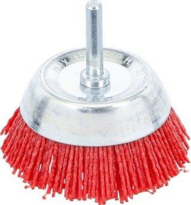 Wire Brush Nylon Cup Brush, 75 mm, 6 mm Shaft