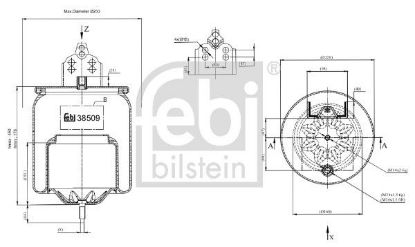 Bellow, air suspension Volvo Lkw 21961451