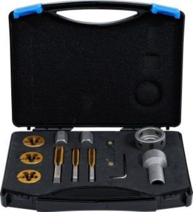 Thread Tap Set 12-piece Tap & Die Set for Wheel Studs & Nuts