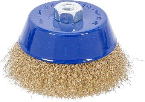 Wire Brush Wire Cup Brush M14x2, Ø 125 x Height 75 mm, brass