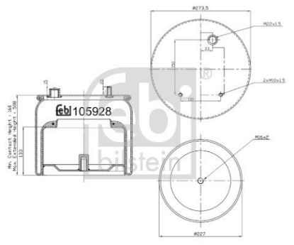 Bellow, air suspension DAF 1794 422