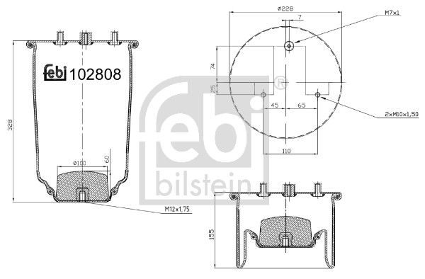 Bellow, air suspension Iveco 5 0004 2666