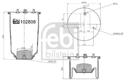 Bellow, air suspension Iveco 5 0004 2666
