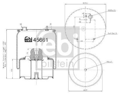 Bellow, air suspension DAF 1152 126