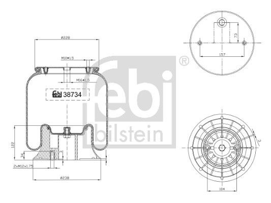 Bellow, air suspension Scania 1 865 759