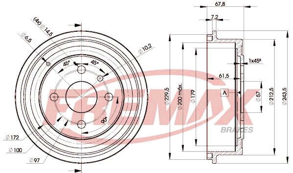 Brake Drum VECTRA A (86_, 87_)