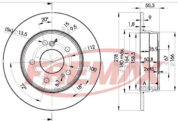 Brake Disc C-CLASS (W202), C-CLASS (W203)