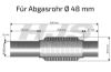 Flex Hose, exhaust system 45/48x400mm keevitatud otstega