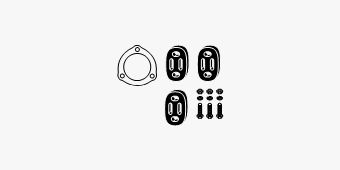 Mounting Kit, exhaust system A.S.Landrover Defender