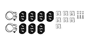 Mounting Kit, exhaust system Opel Omega B Caravan