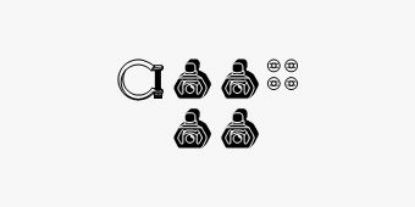 Mounting Kit, muffler Renault Master