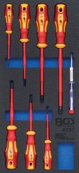 Screwdriver Set 1/3 Tool Tray: 8-piece VDE Screwdriver Set