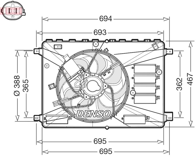 Fan, engine cooling FORD