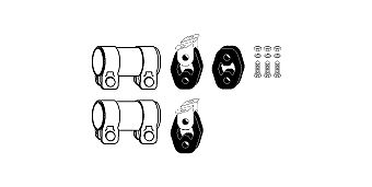 Mounting Kit, exhaust system VW Polo Classic 75