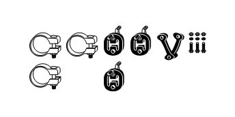 Mounting Kit, exhaust system AUDI A4/A6