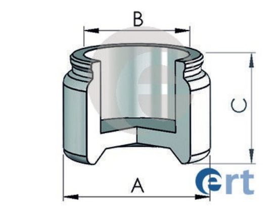 Piston, brake caliper
