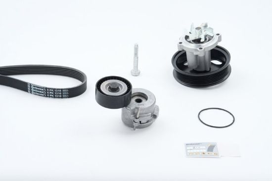 Water Pump + V-Ribbed Belt Kit