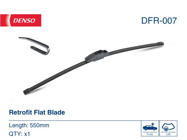 Wiper Blade DENSO FLAT RETROFIT 550mm
