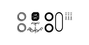 Mounting Kit, exhaust system Mercedes 450SEL